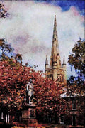 597082 Statue Of Wellington, Norwich Cathedral, England A4 Limited Edition Watercolour Print