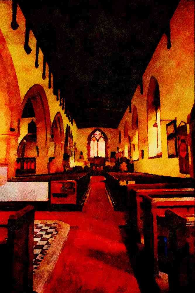 597086 St. Peter's Church, Ruthin, North Wales A4 Limited Edition Watercolour Print