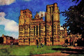 597092 Wells Cathedral, Somerset, England A4 Limited Edition Watercolour Print