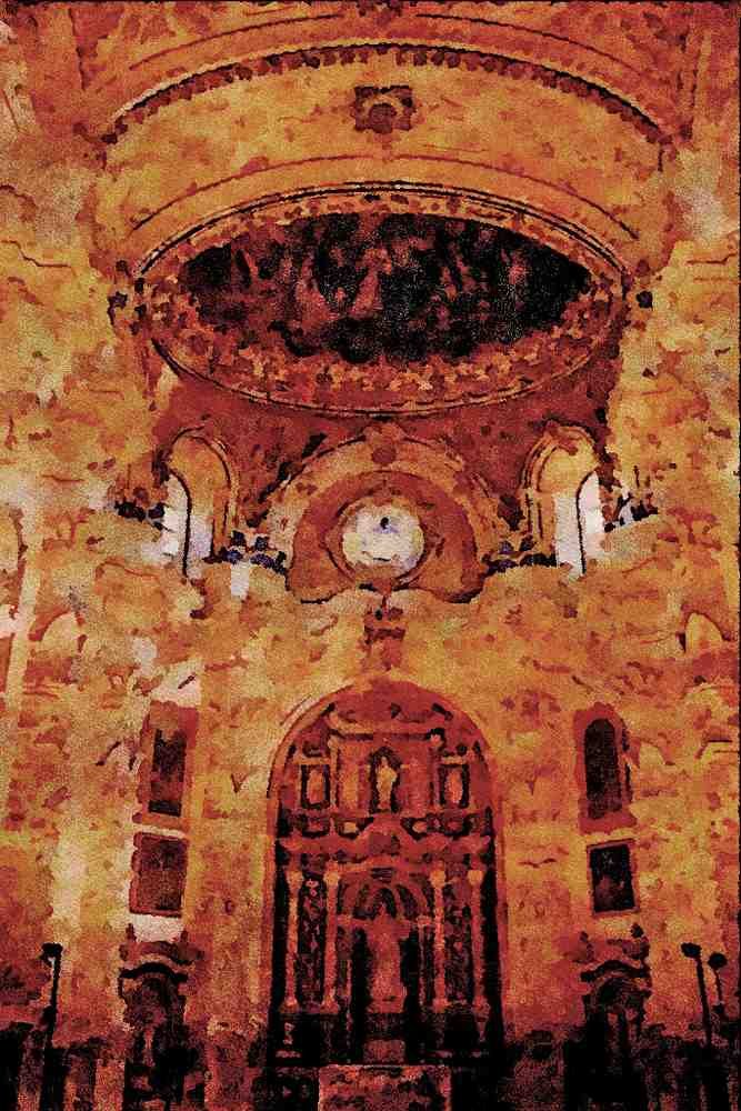 597095 La Cartuja Monastery, Granada, Spain A4 Limited Edition Watercolour Print