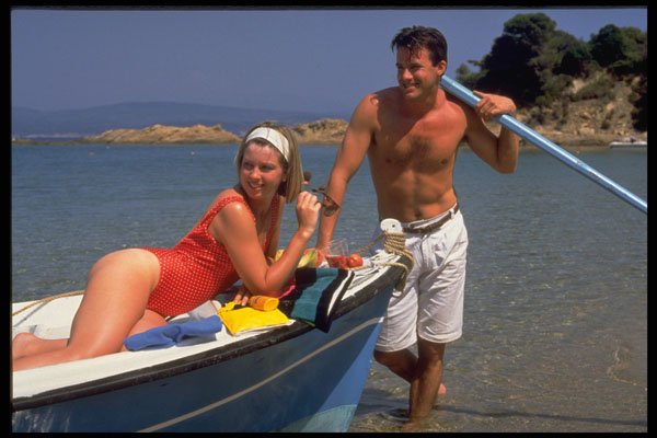598026 Couple In Boat, Greece A4 Photo Print