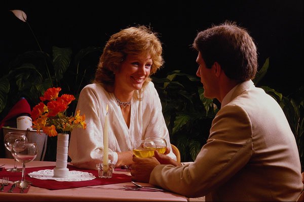598059 Couple In Restaurant A4 Photo Print