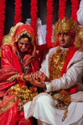 598061 Bride And Groom Interlock Hands At Wedding, India A4 Photo Print