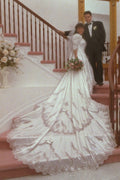 598067 Bride And Groom On Staircase A4 Photo Print