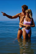 598084 Couple In Water, Marbella, Spain A4 Photo Print