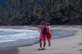 598097 Couple On The Beach, Tayrone National Park, Colombia A4 Photo Print