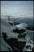 599000 Solitude Skier On Top Of Mountain A4 Photo Print