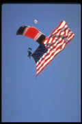 599014 Parachutist With American Flag A4 Photo Print