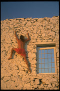 599024 Climber On Ruin, Naxos, Greece A4 Photo Print