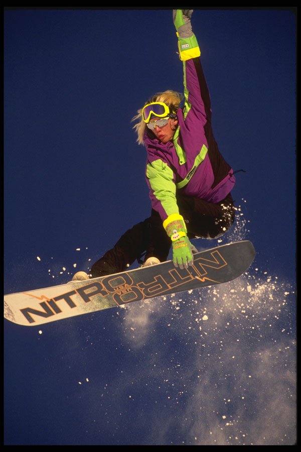 599054 Hot Snowboarding Action, Mount Hood Meadows, Oregon A4 Photo Print