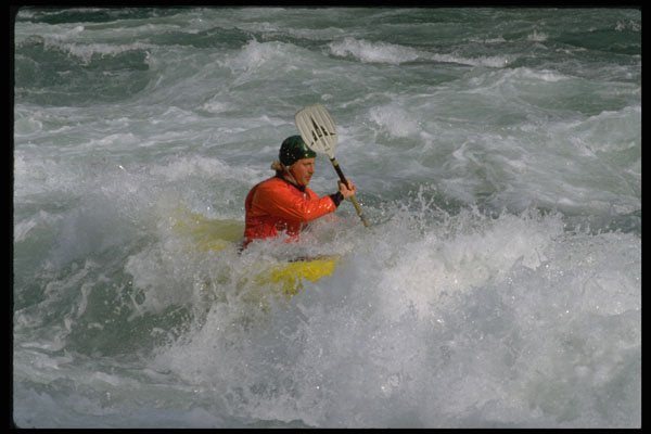 599059 Brock Wilson, Upstream In Surf, Bow River, Alberta, Canada A4 Photo Print