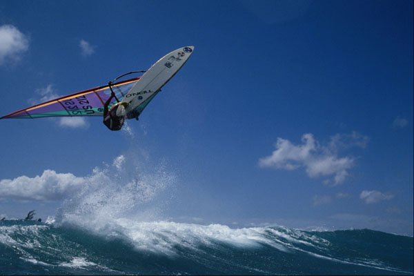 599085 Dave Kalama Jumps Off The Wave, Hookipa, Maui A4 Photo Print