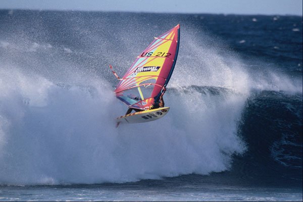 599087 Pete Cabrinha And Dave Kalama, Off The Lip, Hookipa A4 Photo Print