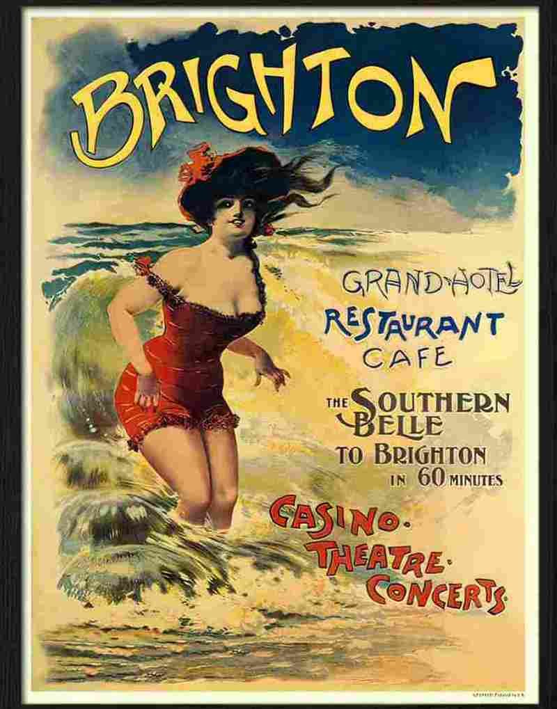 5H brighton Advert A4 Photo Print