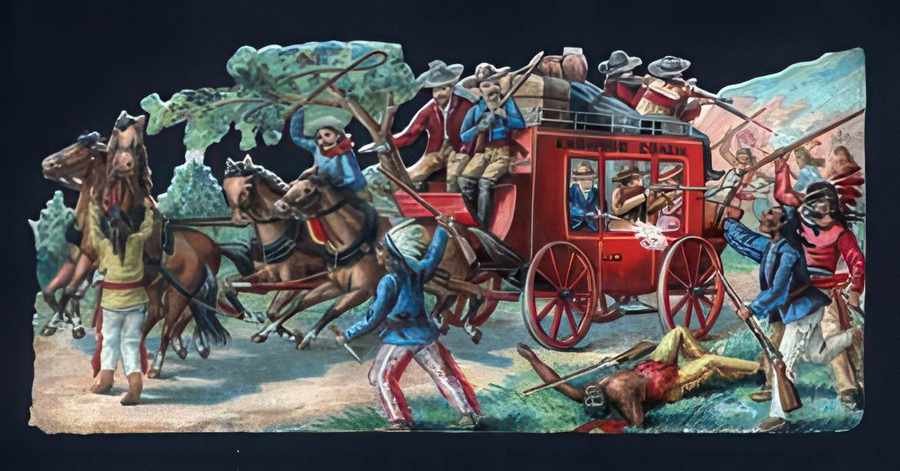 5L Stage Coach in t Vintage Advert A4 Photo Print