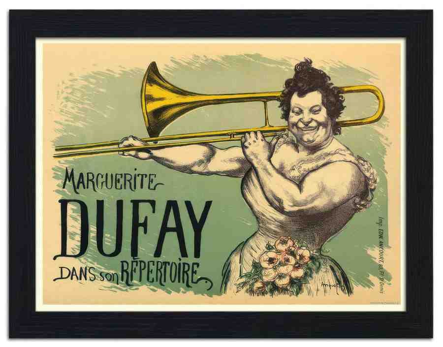 6 01 marguerite dufay france trombone 2 Vintage Advert A4 Photo Print