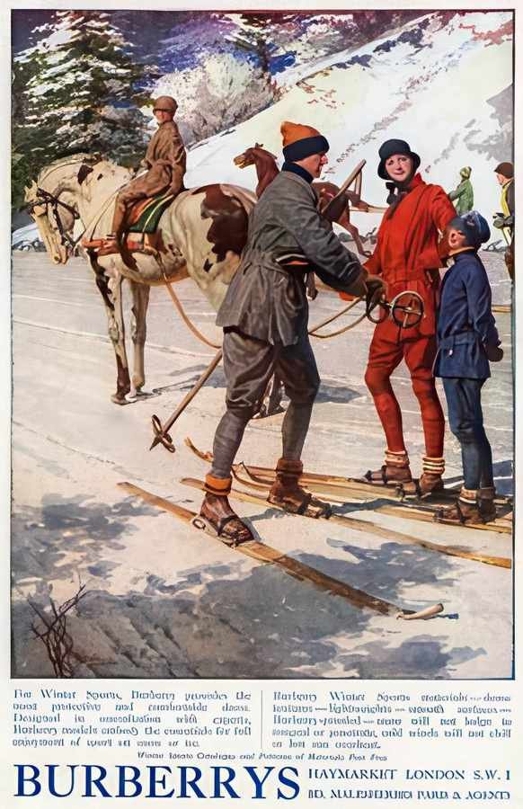6 Burberrys Winter Vintage Advert A4 Photo Print