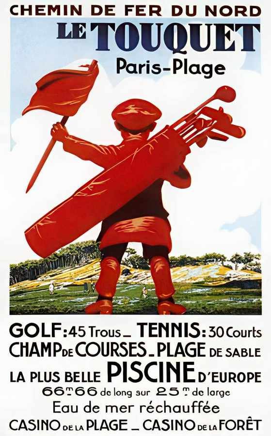6 Le Touquet Golf Vintage Advert A4 Photo Print