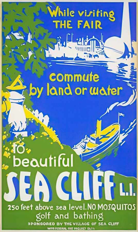 6 Sea Cliff New Yo Vintage Advert A4 Photo Print
