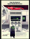 6 alpine car phone 1980s Advert A4 Photo Print