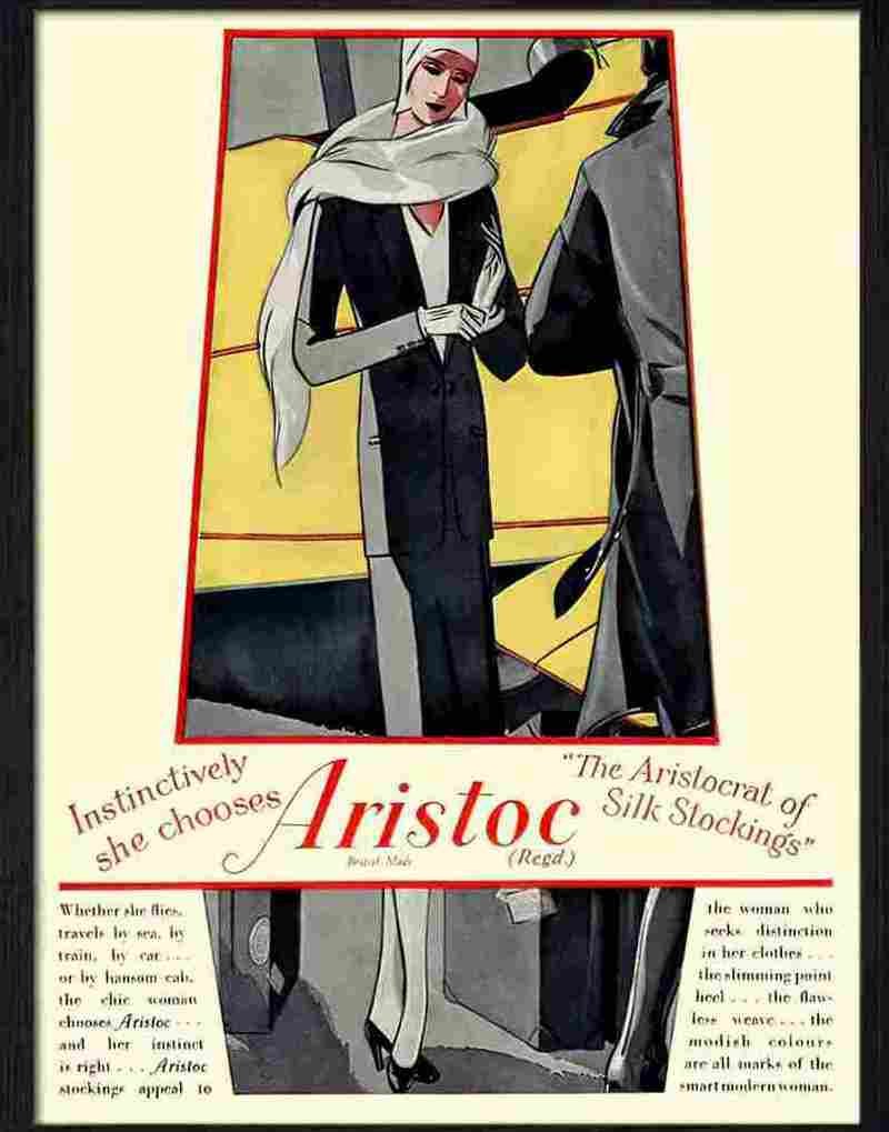 6 aristoc stockings 1920s Advert A4 Photo Print
