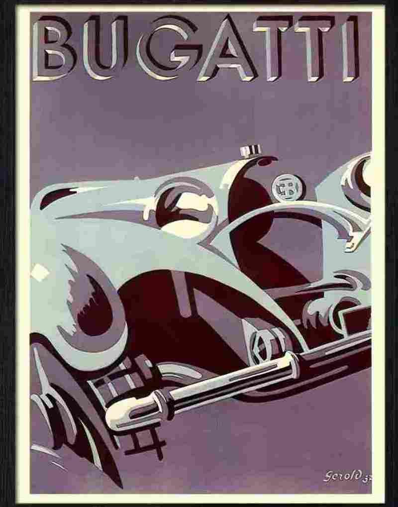 6 bugatti car advert gerold 1932 2 Advert A4 Photo Print