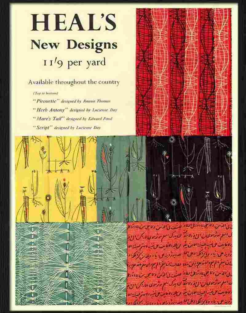 6 heals fabrics new designs Advert A4 Photo Print
