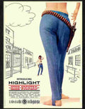 6 highlight highnooners jeans advert 1960s Advert A4 Photo Print