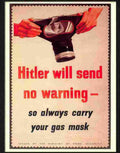 6 hitler will send no warning Advert A4 Photo Print