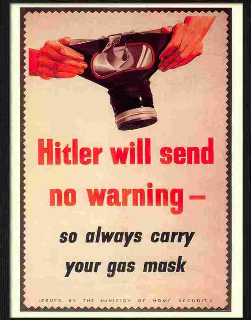 6 hitler will send no warning Advert A4 Photo Print