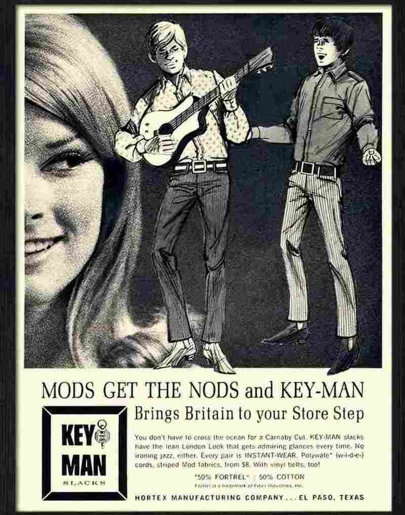 6 key man slacks mod advert 1960s Advert A4 Photo Print