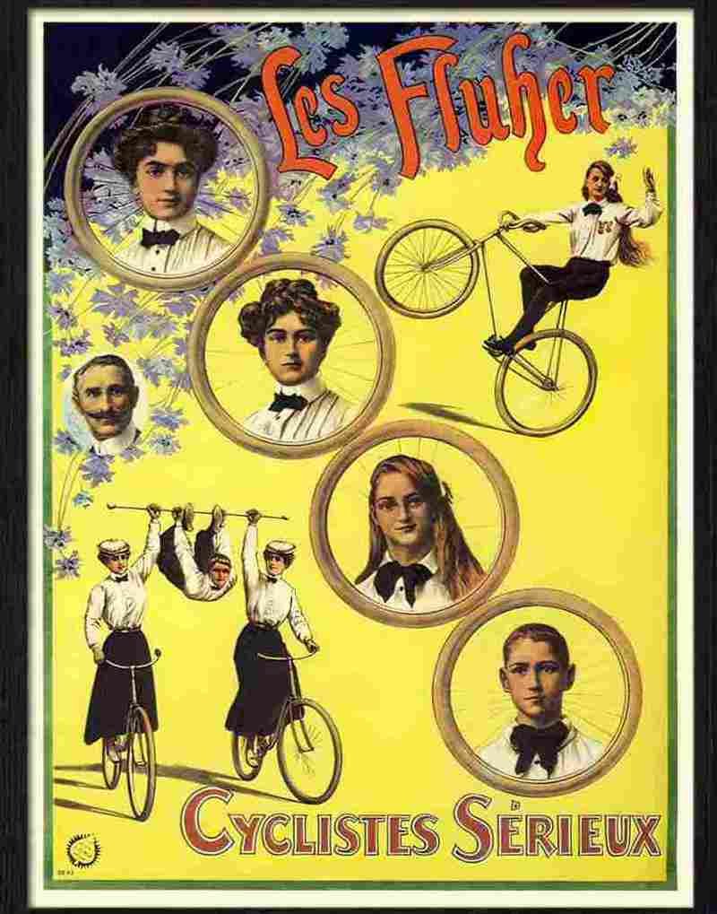 6 les fluher circus poster 1910 Advert A4 Photo Print