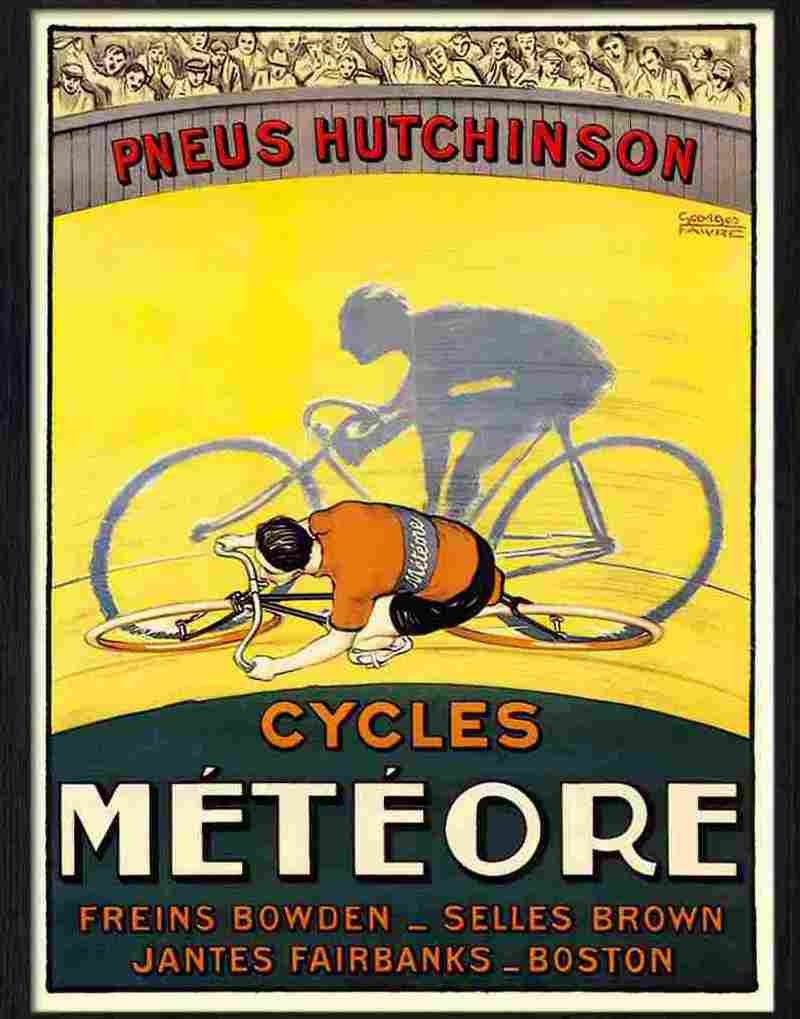 6 meteore cycles georges faivre  Advert A4 Photo Print