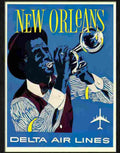 6 new orleans travel poster 1960s Advert A4 Photo Print