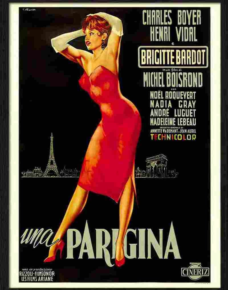 6 parisienne brigitte bardot movie poster Advert A4 Photo Print