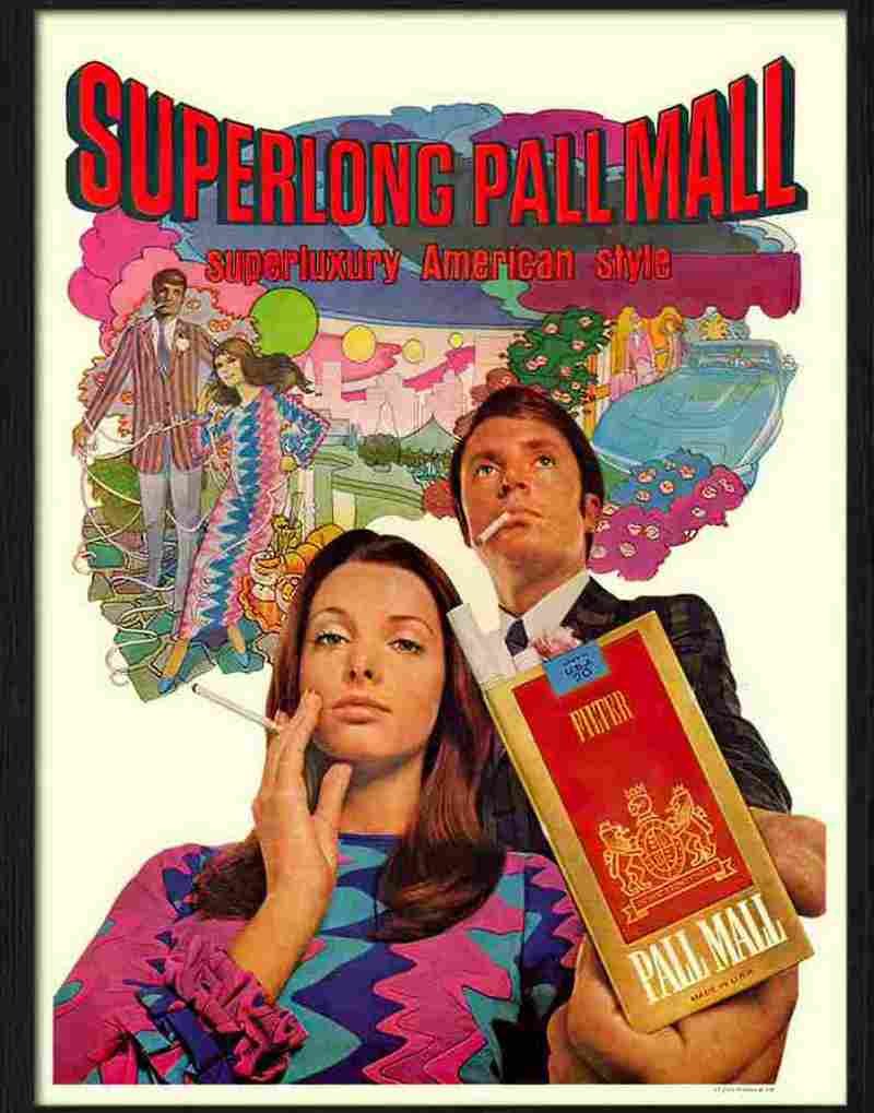 6 superlong pall mall cigarettes Advert A4 Photo Print