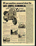 6 vespa scooter advert 1950s 2 Advert A4 Photo Print