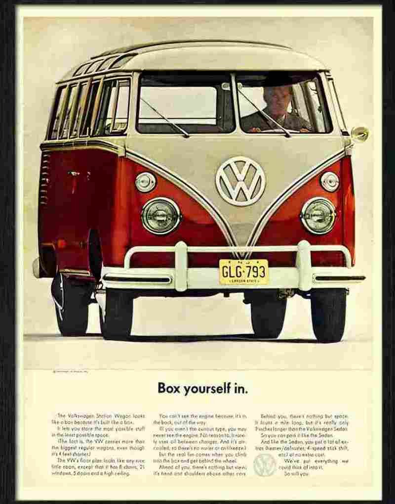 6 vw camper van car advert 2 Advert A4 Photo Print
