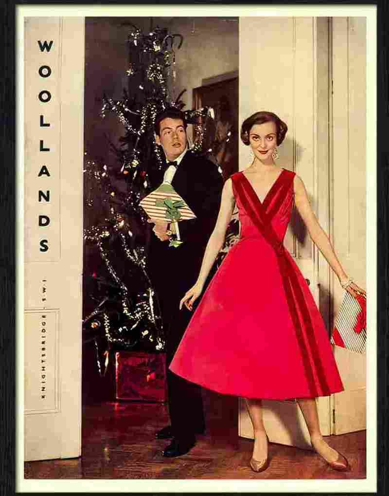 6 wollands christmas 1950s dog Advert A4 Photo Print