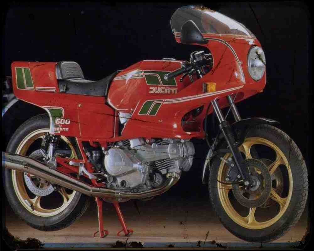 600 Slpantah 2 A4 Photo Print Motorbike Vintage Aged
