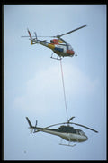 601006 French Ecureuils Light Helicopter A4 Photo Print