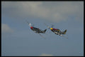 601066 P510D Mustang, Two Mustangs Flying In Formation A4 Photo Print