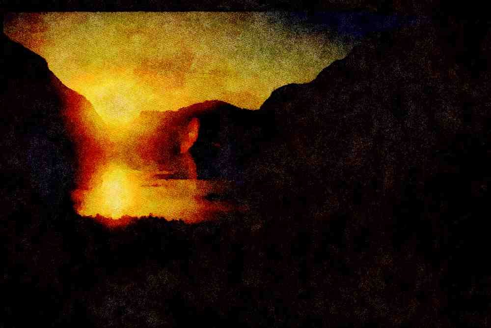 603019 Lo Lake, Stryn, Norway A4 Limited Edition Watercolour Print