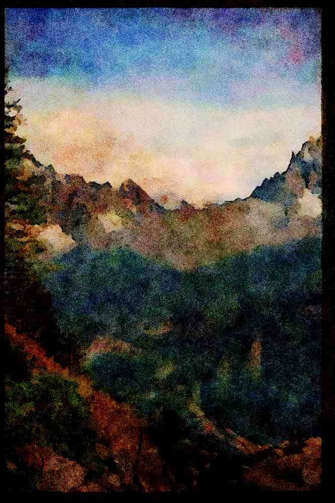603022 Chamonix, Alps, France A4 Limited Edition Watercolour Print