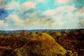 603025 Chocolate Hills, Bohol, Philippines A4 Limited Edition Watercolour Print