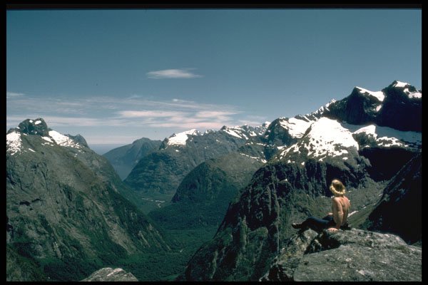 603031 Looking West To Milford Sound, New Zealand A4 Photo Print