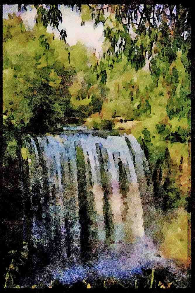 603038 Duden Waterfall, Near Antalya, Turkey A4 Limited Edition Watercolour Print