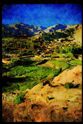 603047 The Valley, Leh, Ladakh, India A4 Limited Edition Watercolour Print