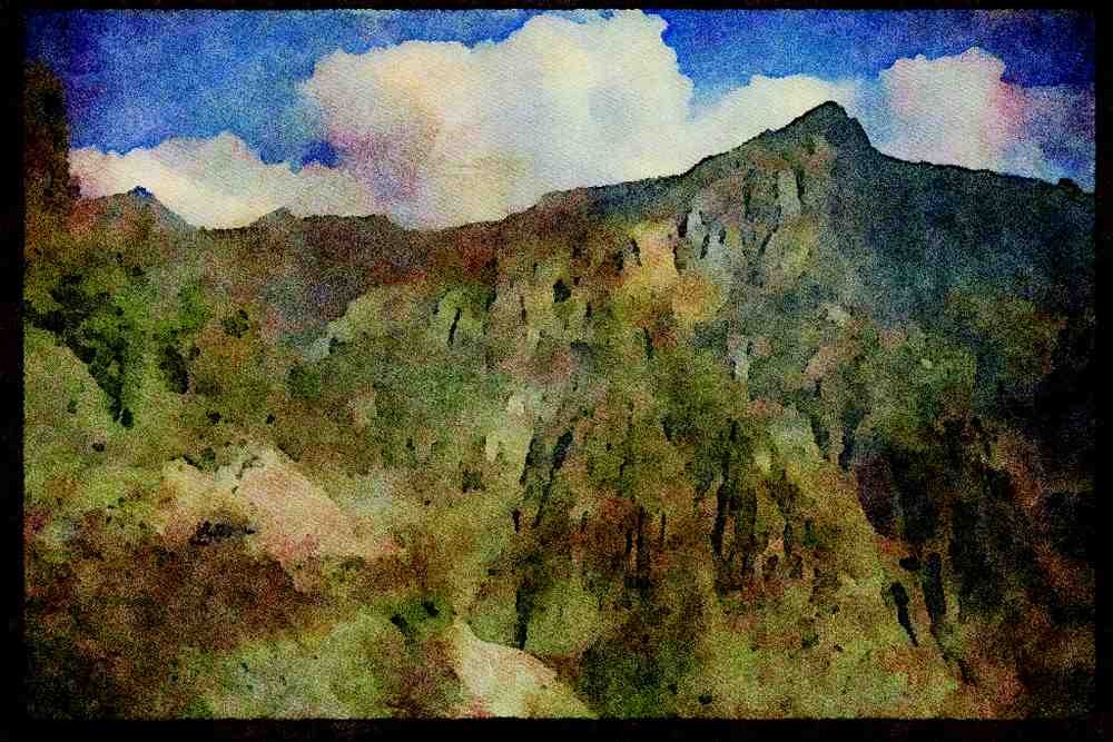 603048 Scenery On Srinagar Leh Route, Ladakh, India A4 Limited Edition Watercolour Print