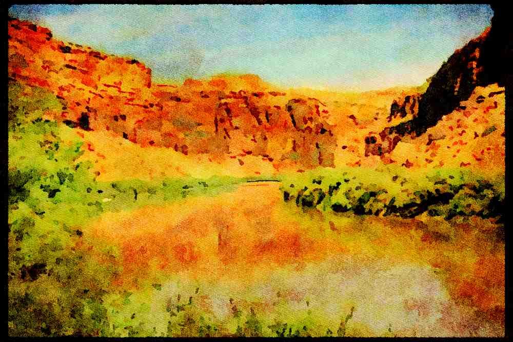 603054 Colorado River, Utah A4 Limited Edition Watercolour Print
